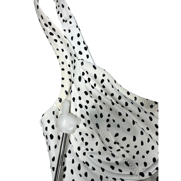 Zulu & Zephyr One Piece Bathing Suit Sz 6 Polka Dot Adjustable Swim Beach Vacay - Picture 9 of 11